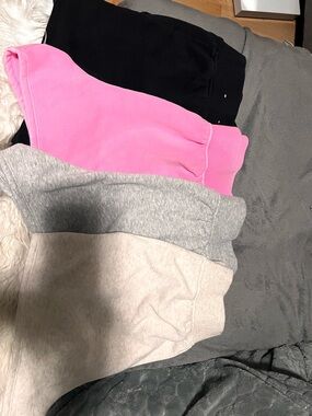 Women’s  SweatShorts 4 pc bundle $19 in Pink, Black, Gray, Cream